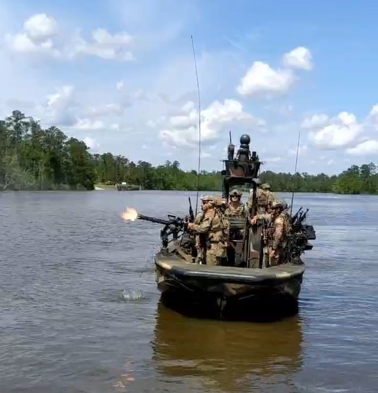 1st SFG (A) Green Berets train with Special Boat Team 22 and 238th Air Special Operations Squadron during Southern Strike 22