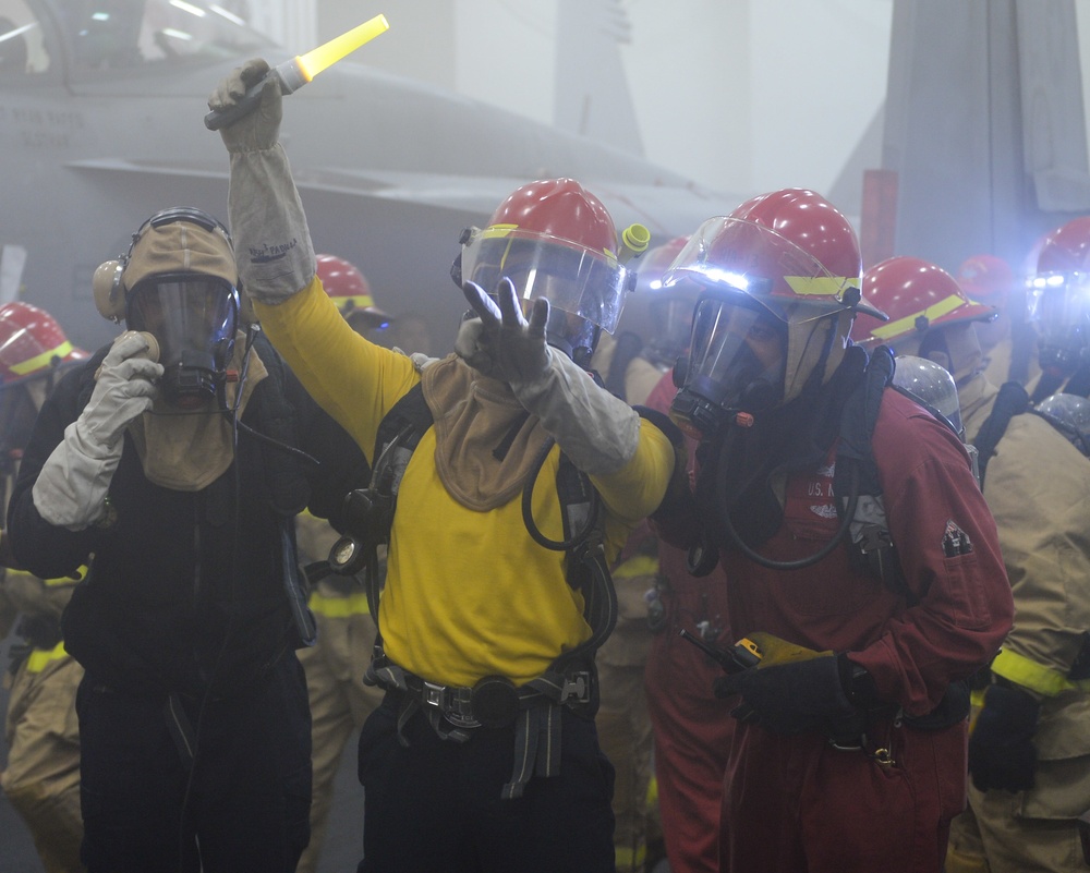 The Harry S. Truman Carrier Strike Group is on a scheduled deployment in the U.S. Sixth Fleet area of operations in support of naval operations to maintain maritime stability and security.