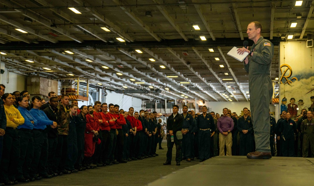 USS Ronald Reagan (CVN 76) All-Hands Call