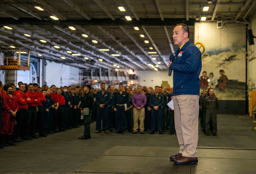 USS Ronald Reagan (CVN 76) All-Hands Call