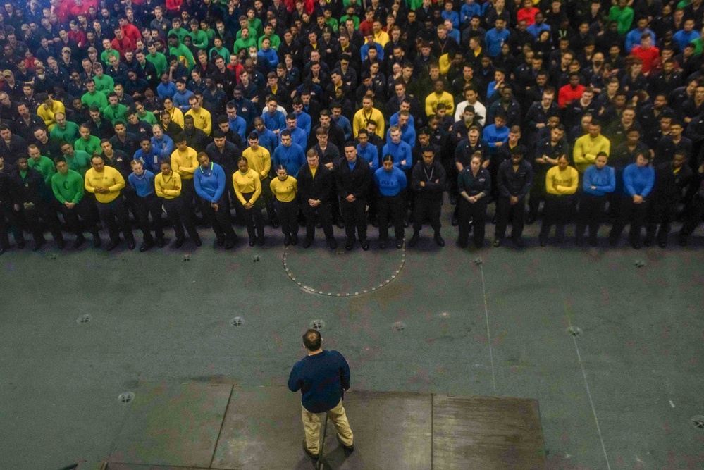 USS Ronald Reagan (CVN 76) All-Hands Call