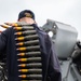 USS Milius loads weapons systems