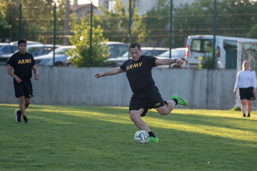 Bulgaria hosts exhibition soccer match for U.S. Soldiers