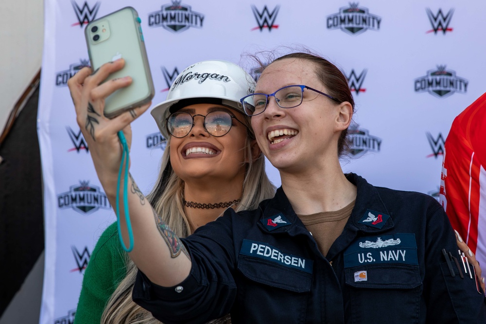 WWE Wrestlers Visit USS Iwo Jima (LHD 7)