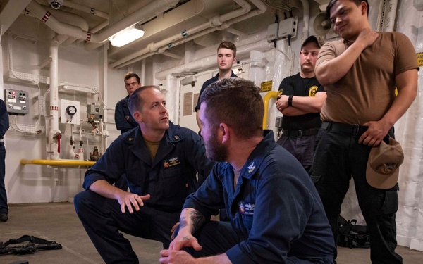 USS Hershel "Woody" Williams (ESB 4) Conducts Small-Arms Line Coach Training