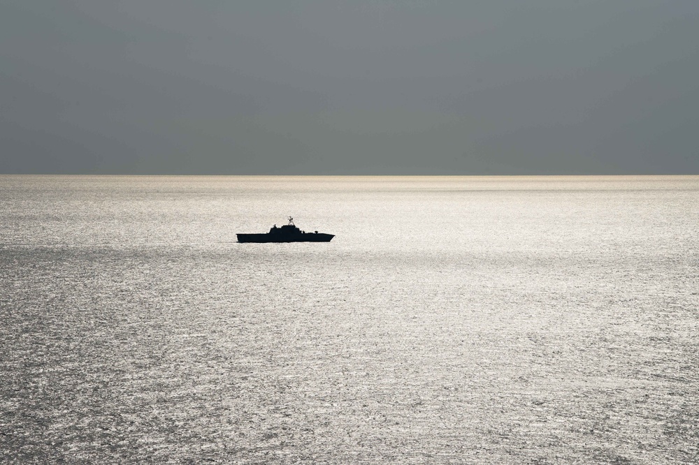 USS Charleston (LCS 18) sails the Sea of Japan during Exercise Noble Vanguard