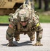 Army Reserve Spc. Sebastian Borges performs a push-up