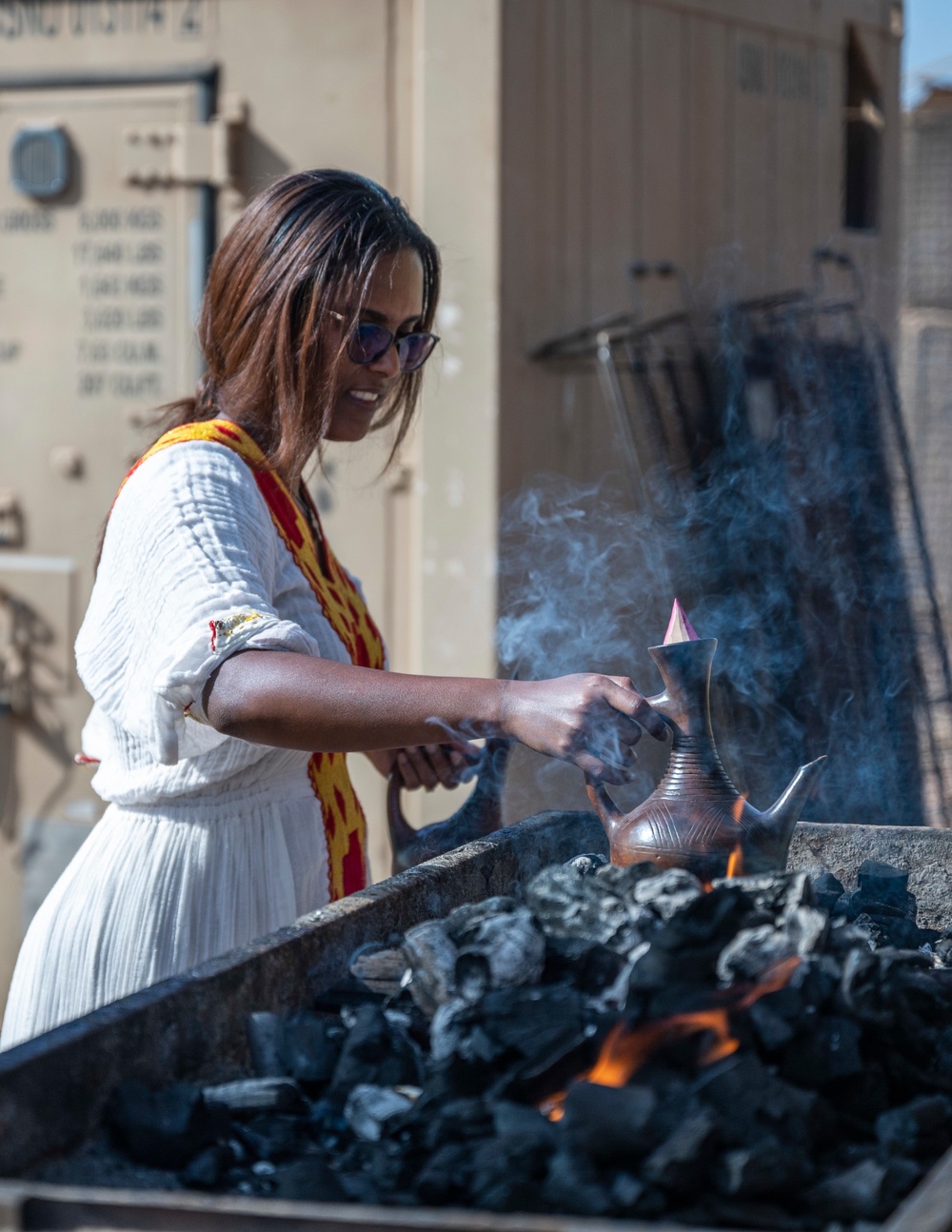 Airmen celebrate culture day with Ethiopian coffee ceremony