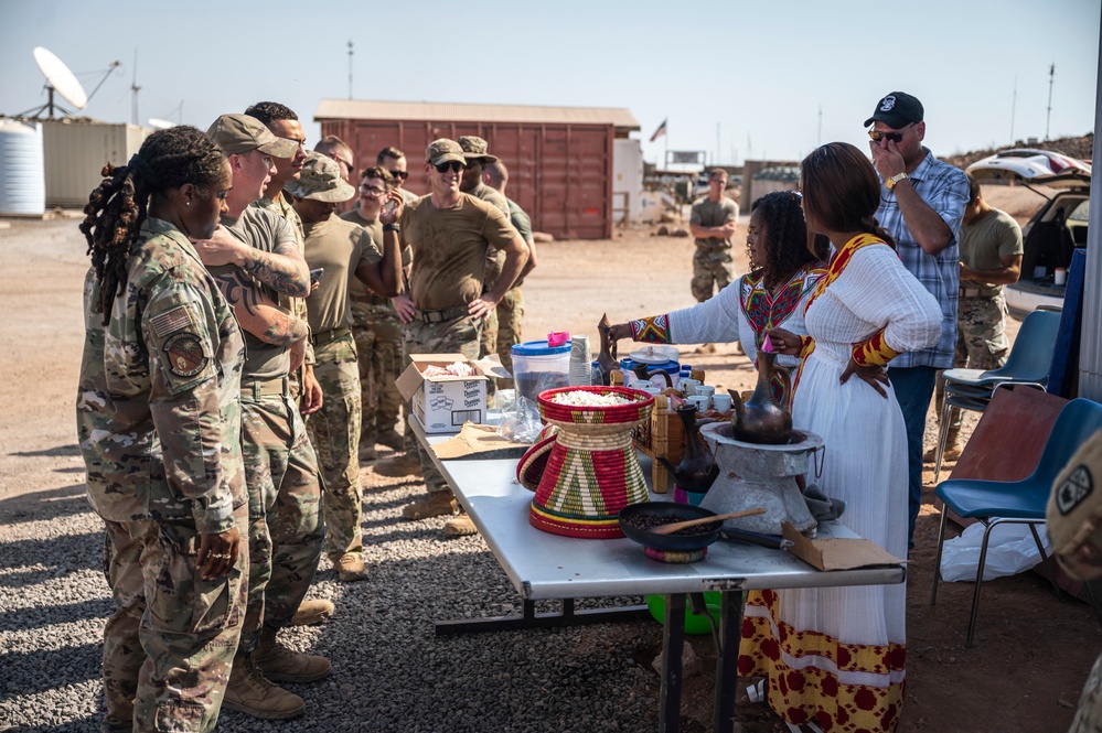 Airmen celebrate culture day with Ethiopian coffee ceremony