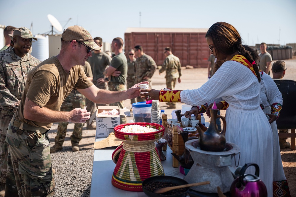 Airmen celebrate culture day with Ethiopian coffee ceremony