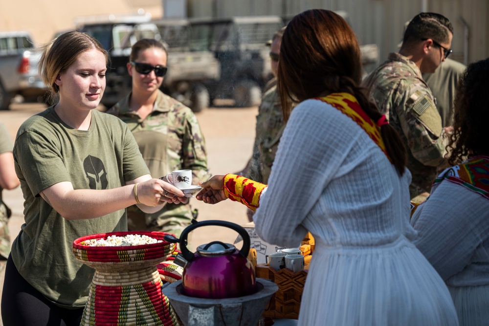 Airmen celebrate culture day with Ethiopian coffee ceremony