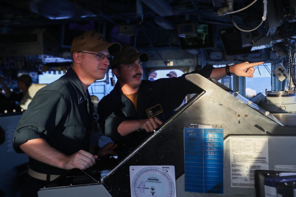 Mobile Bay transits the Philippine Sea