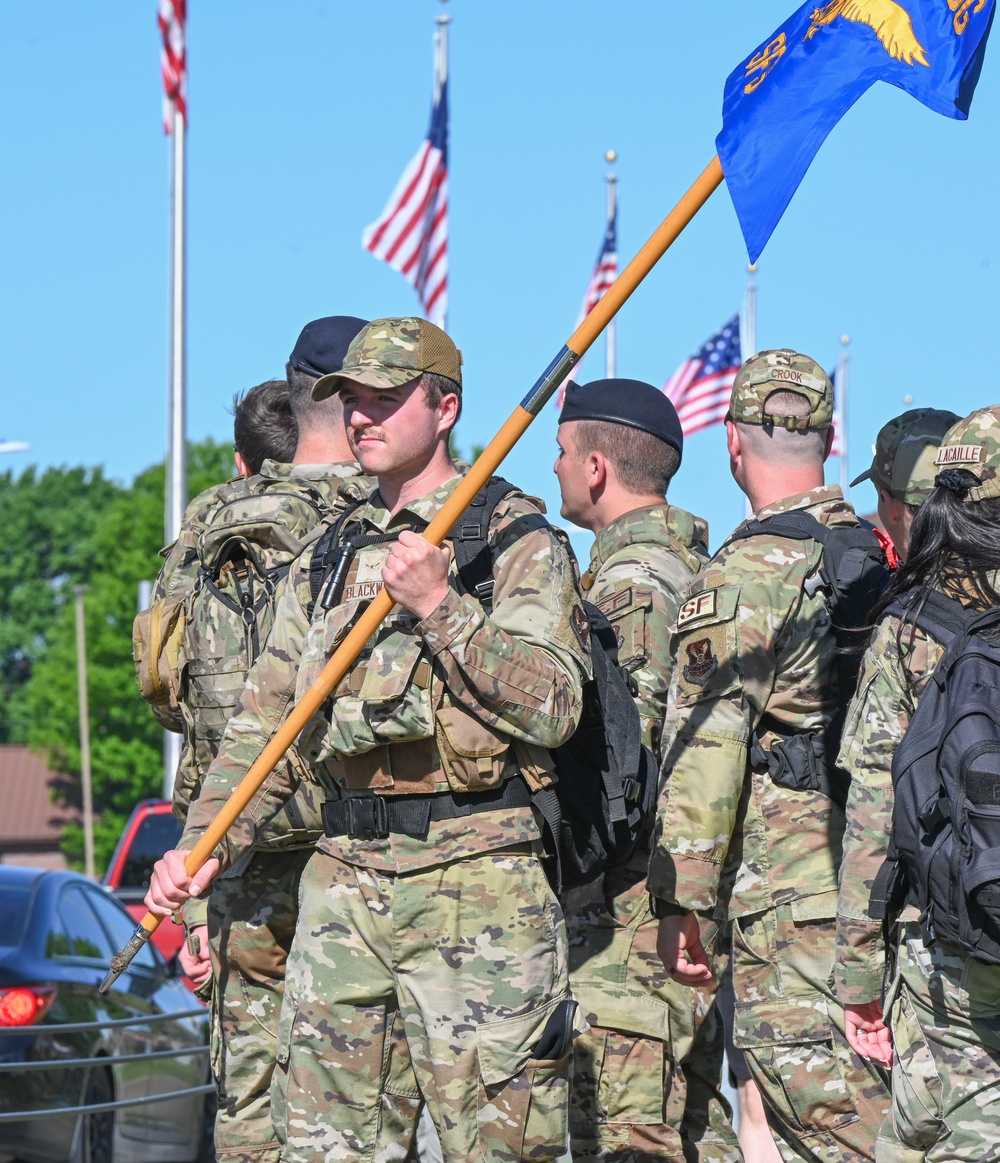 Members of the 509th Bomb Wing participate in annual memorial ruck