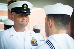 Navy Service Dress White Inspection Aboard Cherry Point