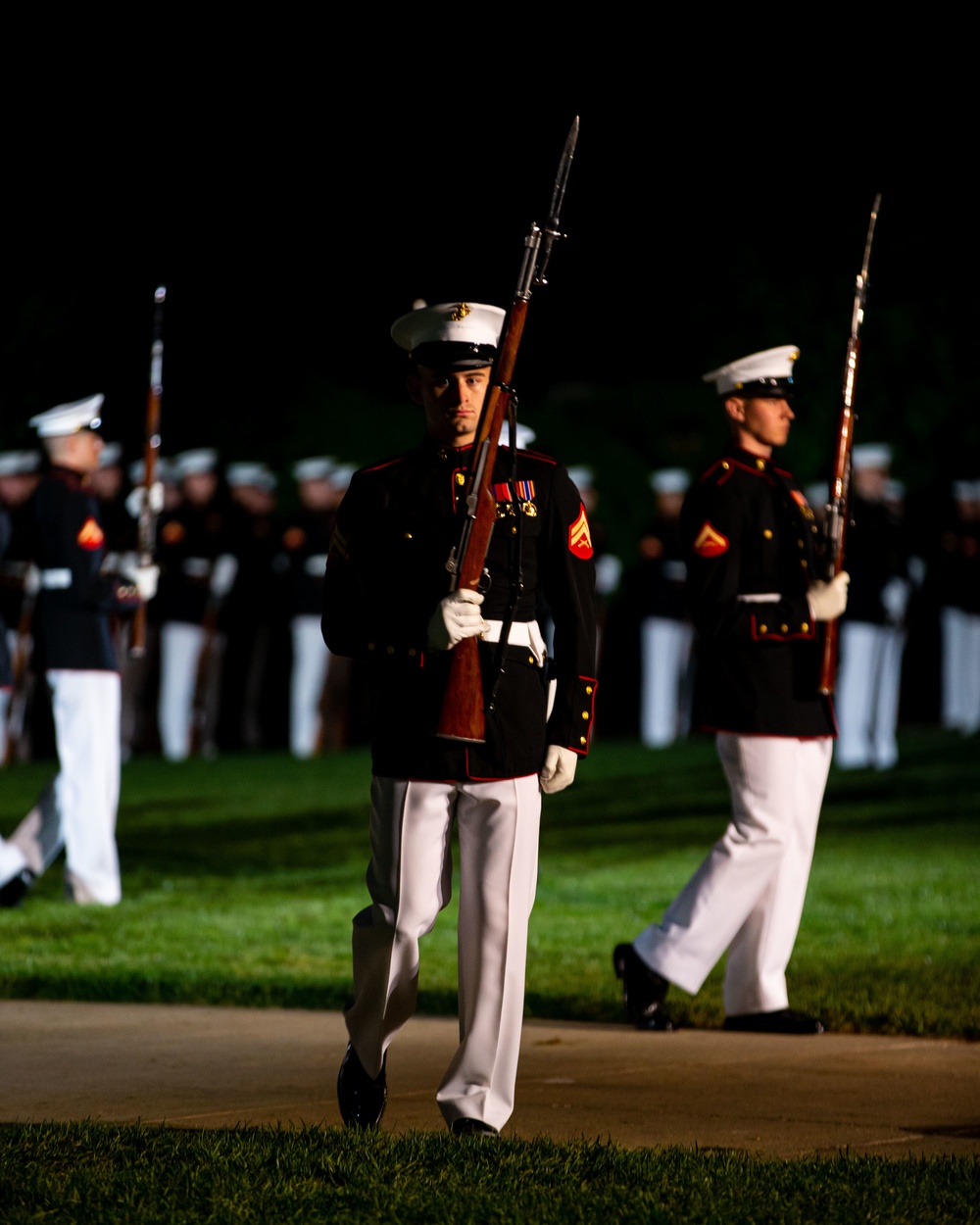 The Barracks hosted a remarkable parade for five former Assistant Commandants of the Marine Corps