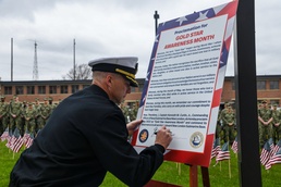 SUBASE hosts Inaugural Flag Garden Dedication  for Gold Star Awareness Month