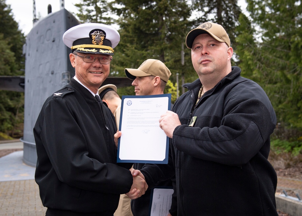 TRFB Chief Presented with Frocking Letter