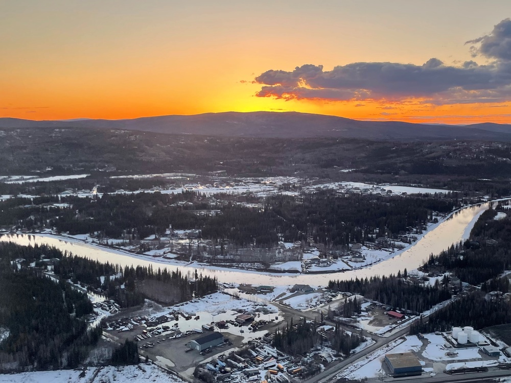 Chena River in Fairbanks at sunset