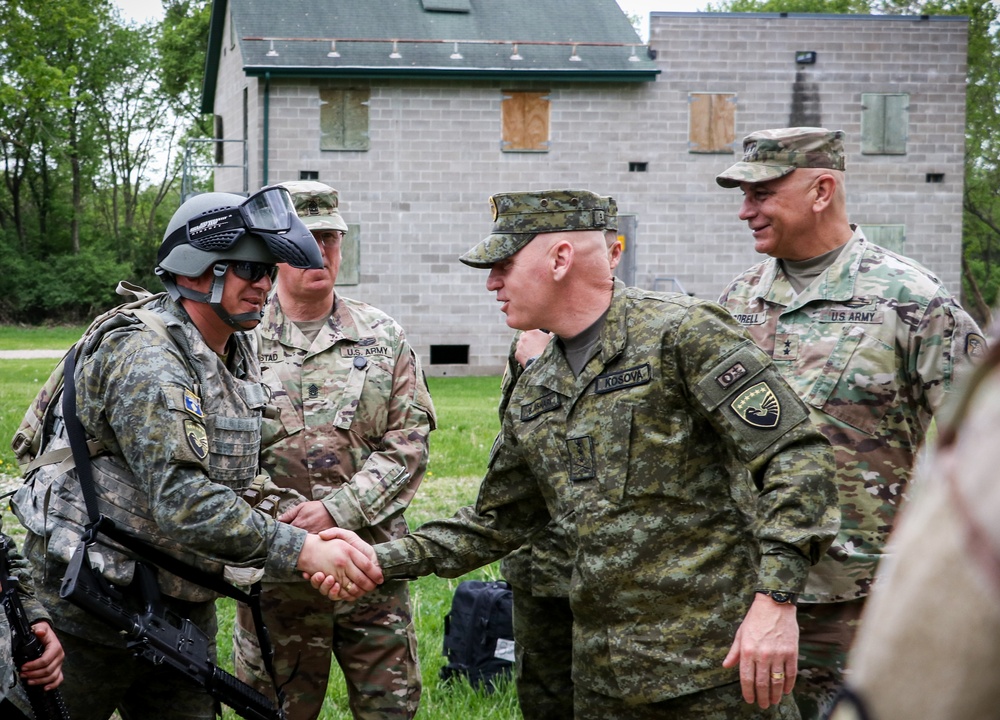 KSF commander greets troop during medic training