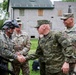 KSF commander greets troop during medic training