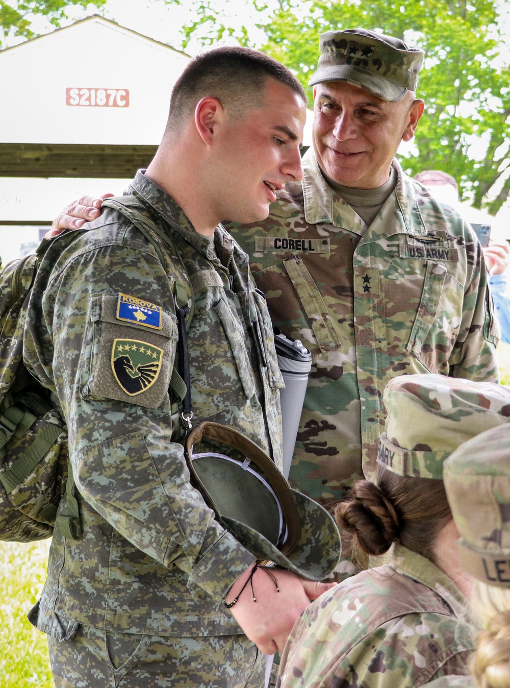 Iowa Adjutant General visits with KSF troop