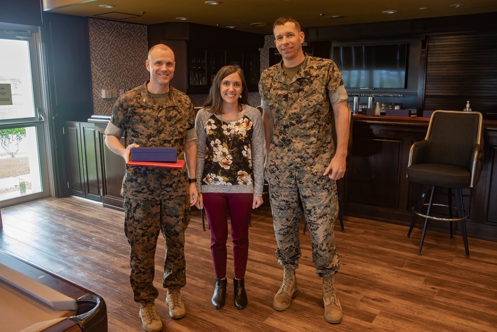 Combat Logistics Regiment 37 commanding officer gives thanks during volunteer appreciation event