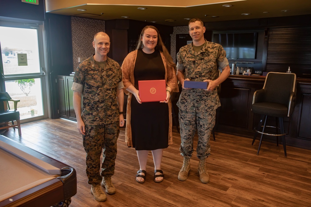 Combat Logistics Regiment 37 commanding officer gives thanks during volunteer appreciation event