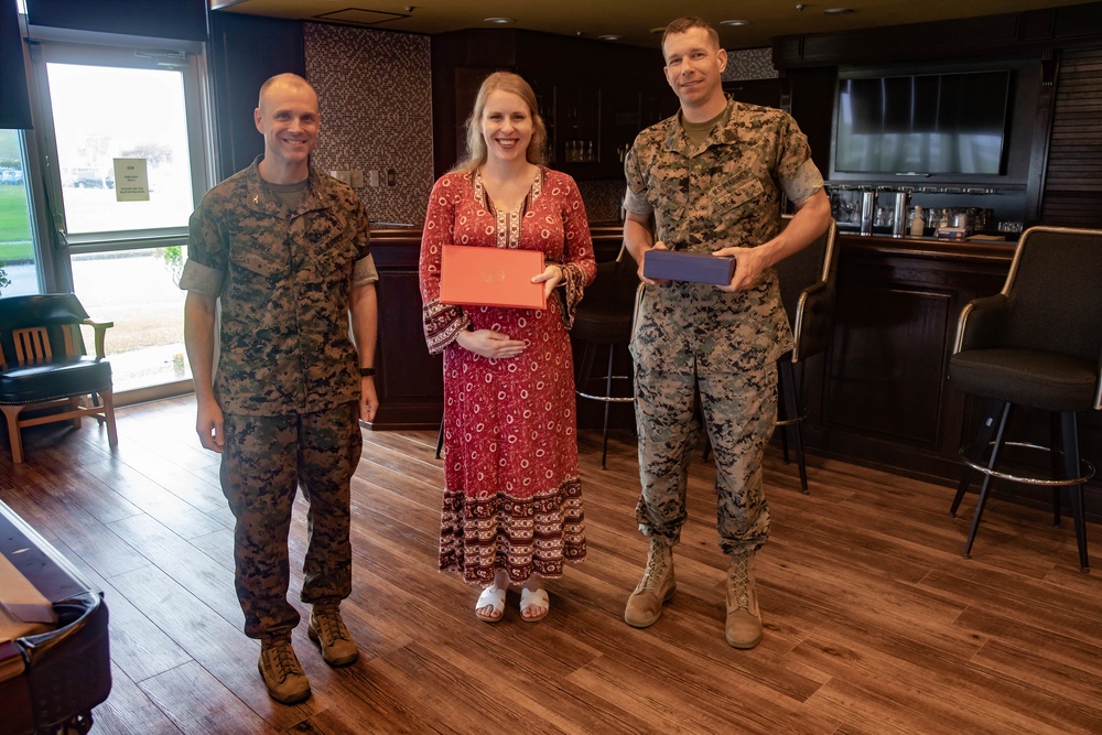 Combat Logistics Regiment 37 commanding officer gives thanks during volunteer appreciation event