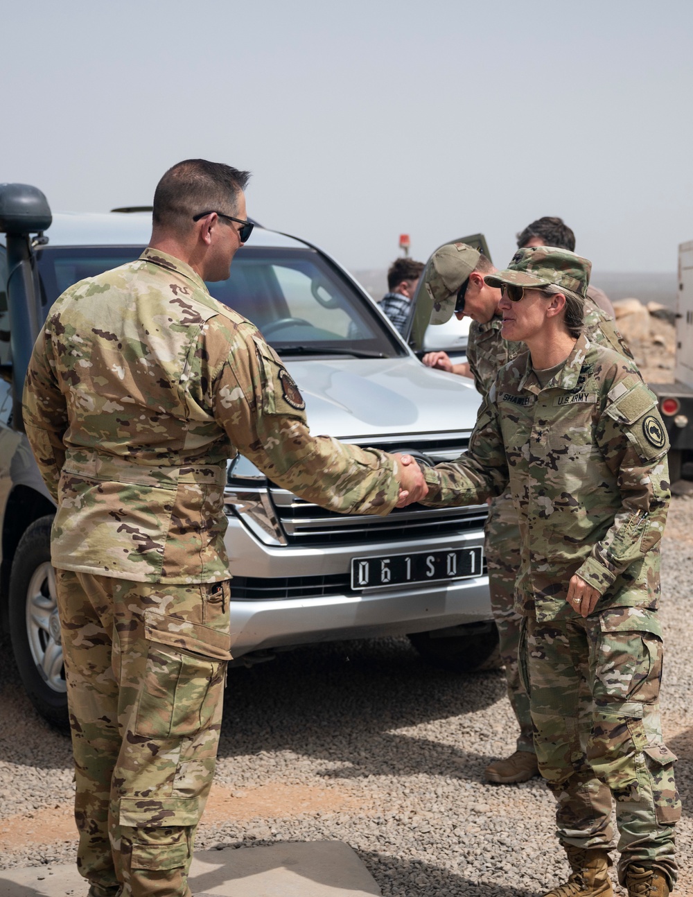 Maj. Gen. Jami Shawley tours Chabelley Airfield after assuming command of CJTF-HOA