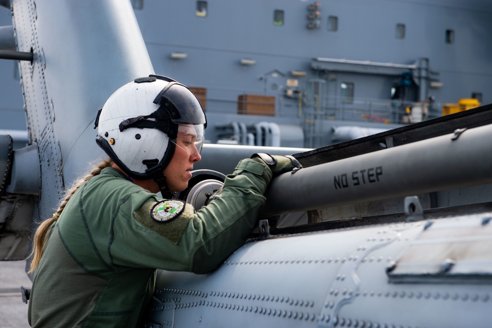 Sailors aboard USS Miguel Keith prepare for flight operations Noble Vanguard