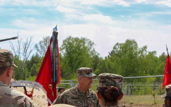 Soldier re-enlists at Poland with V Corps deputy commanding general