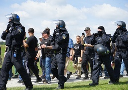 US Soldier role players at HN police exercise