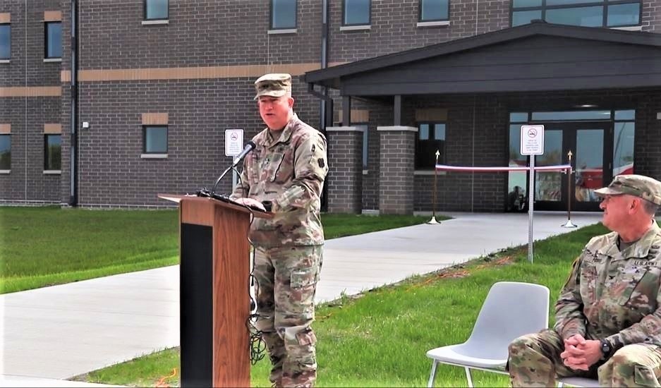 Fort McCoy holds ribbon-cutting for completed FY 2019-funded barracks project