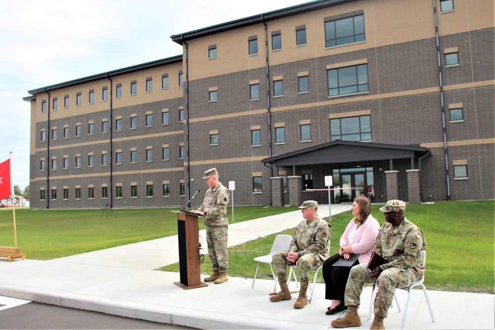 Fort McCoy holds ribbon-cutting for completed FY 2019-funded barracks project