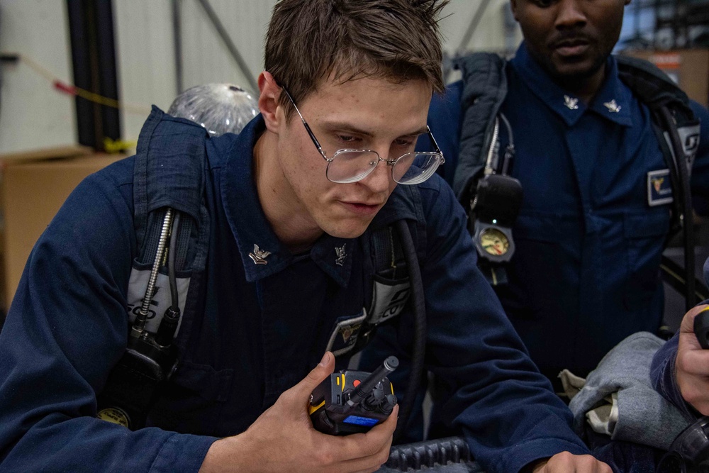 USS Carl Vinson (CVN 70) Toxic Gas Drill