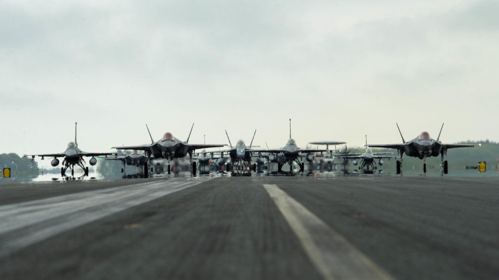 NAF Misawa, 35th FW, and JASDF Participate in &quot;Elephant Walk&quot; at Misawa Air Base