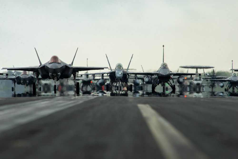 NAF Misawa, 35th FW, and JASDF Participate in “Elephant Walk” at Misawa Air Base