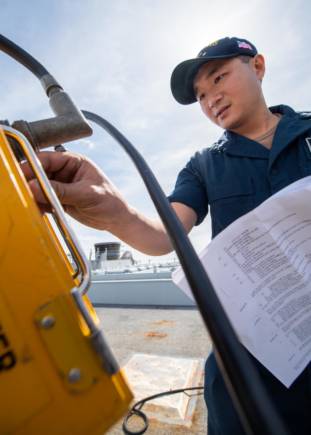 USS Milius tests weapon systems