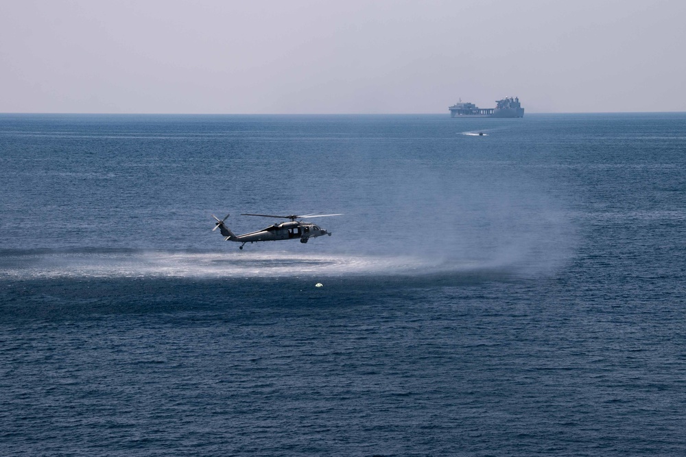 Airborne mine countermeasures and floating mine response training during Noble Vanguard