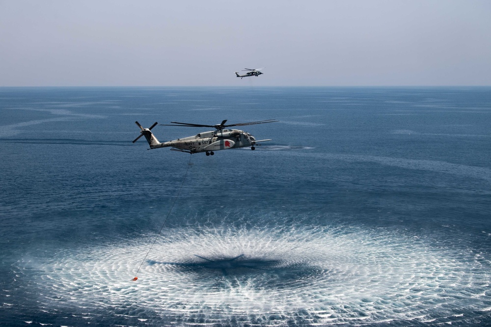 Airborne mine countermeasures and floating mine response training during Noble Vanguard