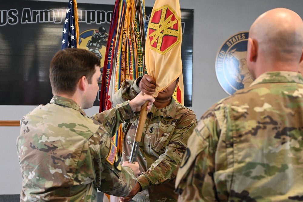 Fort Dix –  USASA Fort Dix Change of Command Ceremony – MAJ William Jolly to MAJ Justin Warrick