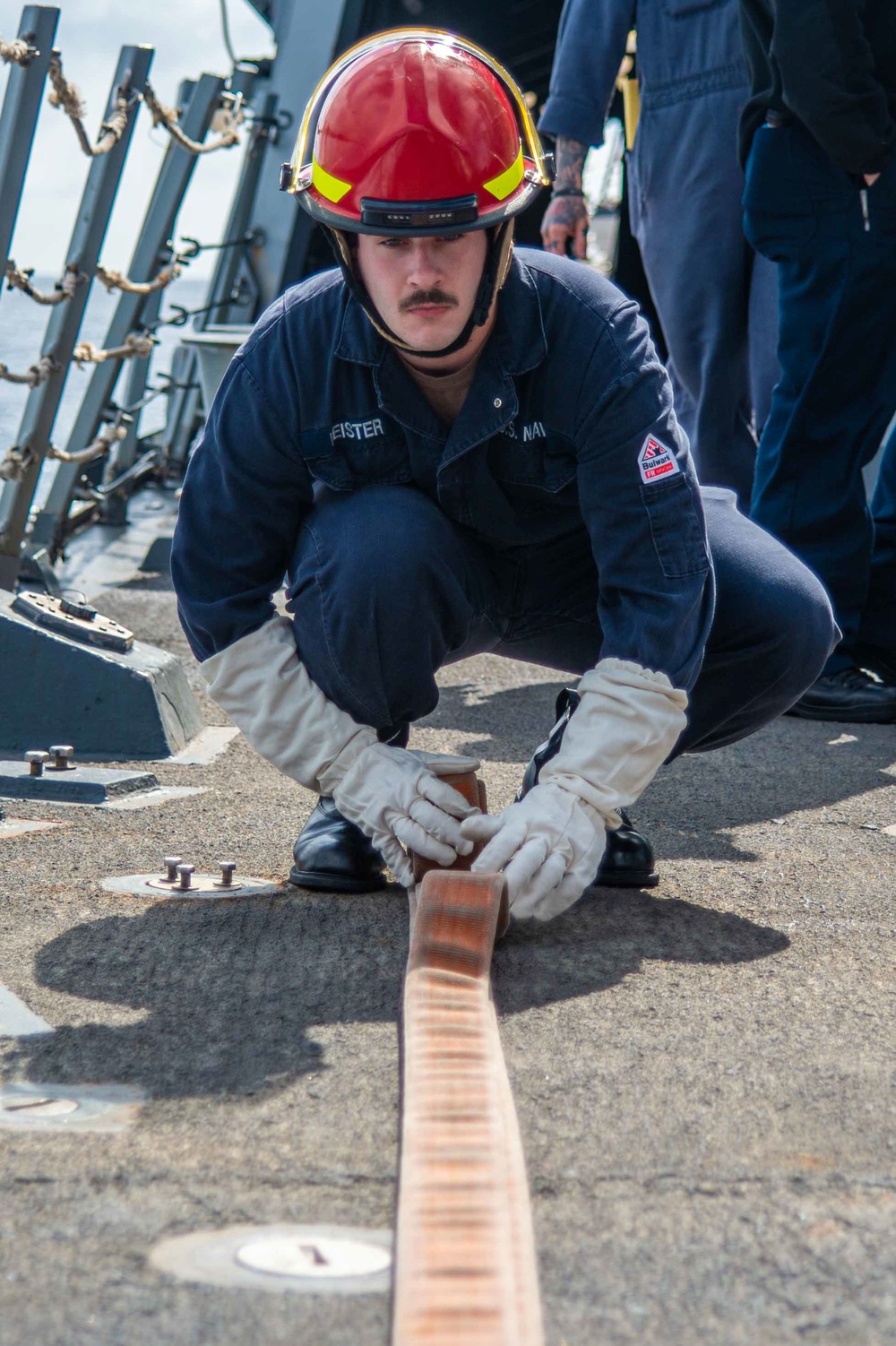 USS Jason Dunham (DDG 109) Conducts an In-Port Emergency Team Fire Drill