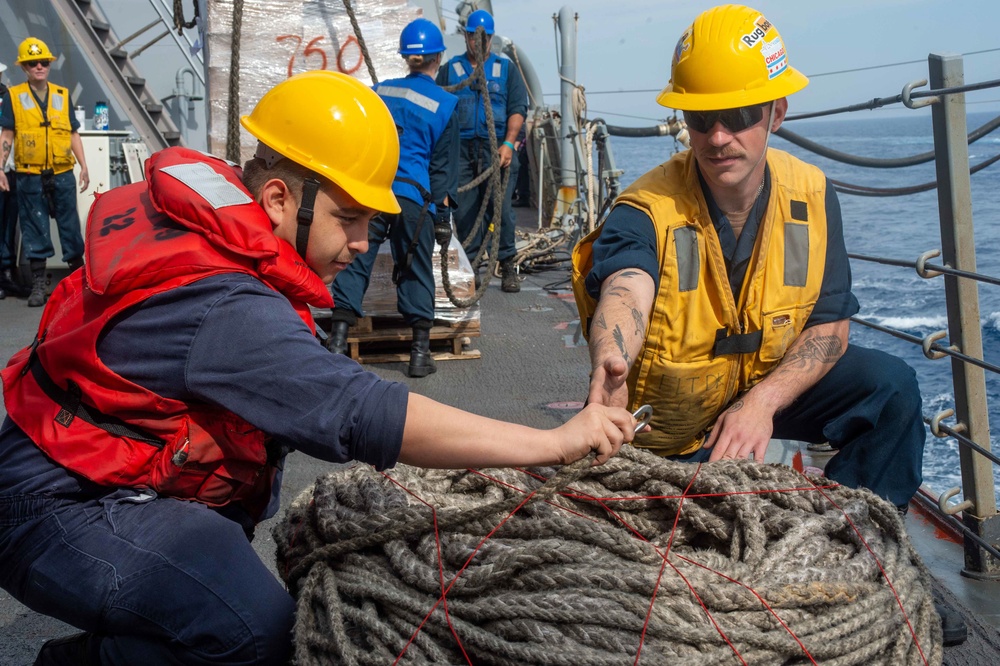 USS Jason Dunham (DDG 109) Conducts Replenishment-at-Sea With USNS Laramie (T-AO-203)