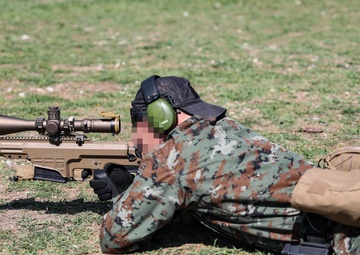 U.S. Army Green Berets assigned to 10th Special Forces Group (Airborne) and Macedonian Special Operations Task Unit “Wolves” train on multiple types of sniper rifles