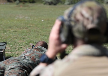 U.S. Army Green Berets assigned to 10th Special Forces Group (Airborne) and Macedonian Special Operations Task Unit “Wolves” train on multiple types of sniper rifles
