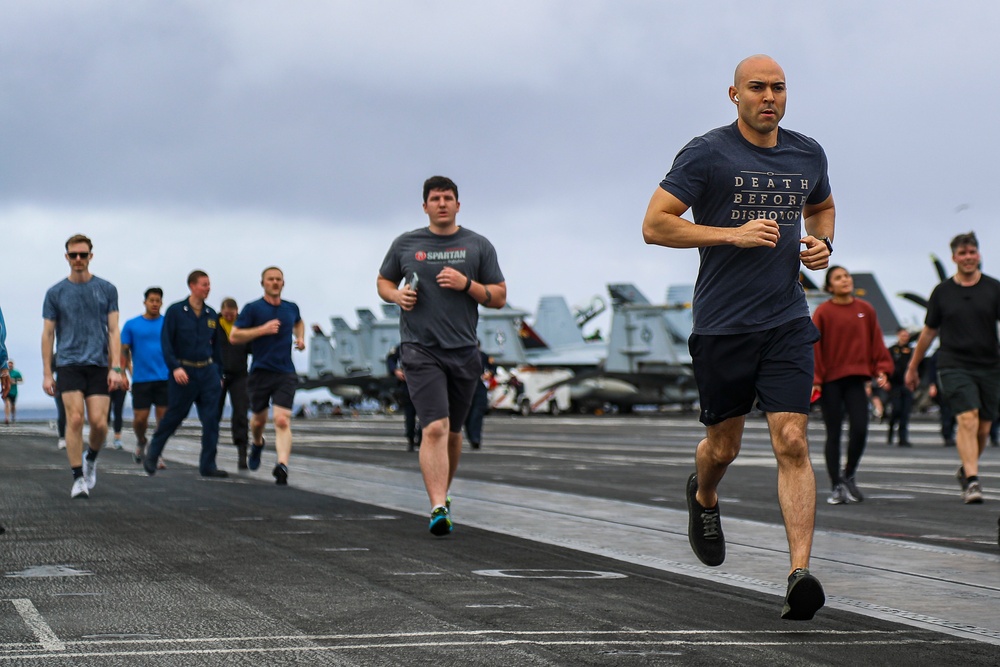 Abraham Lincoln Sailors exercise