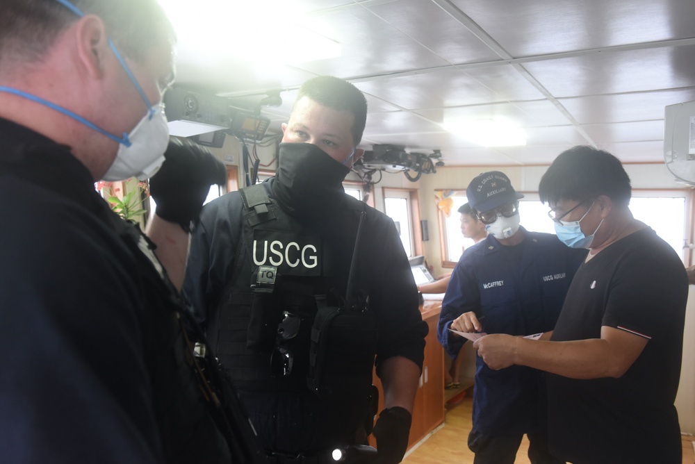 Auxiliarists help Coast Guard Cutter Munro crew perform Operation Blue Pacific