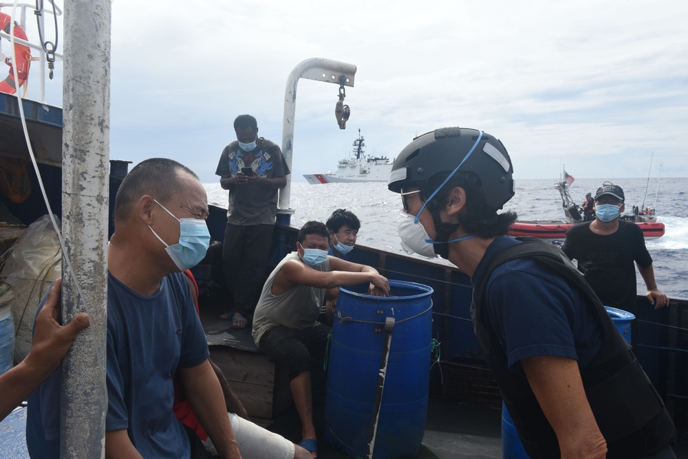 Auxiliarists help Coast Guard Cutter Munro crew perform Operation Blue Pacific