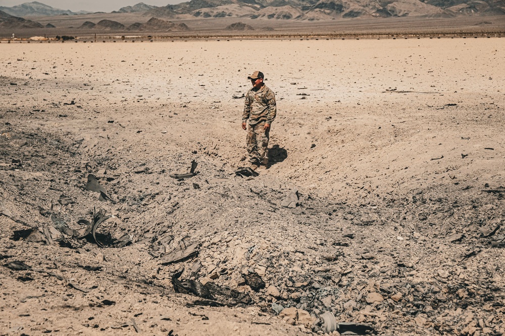 Joint service EOD techs join forces to destroy 12,000-pound missile cache