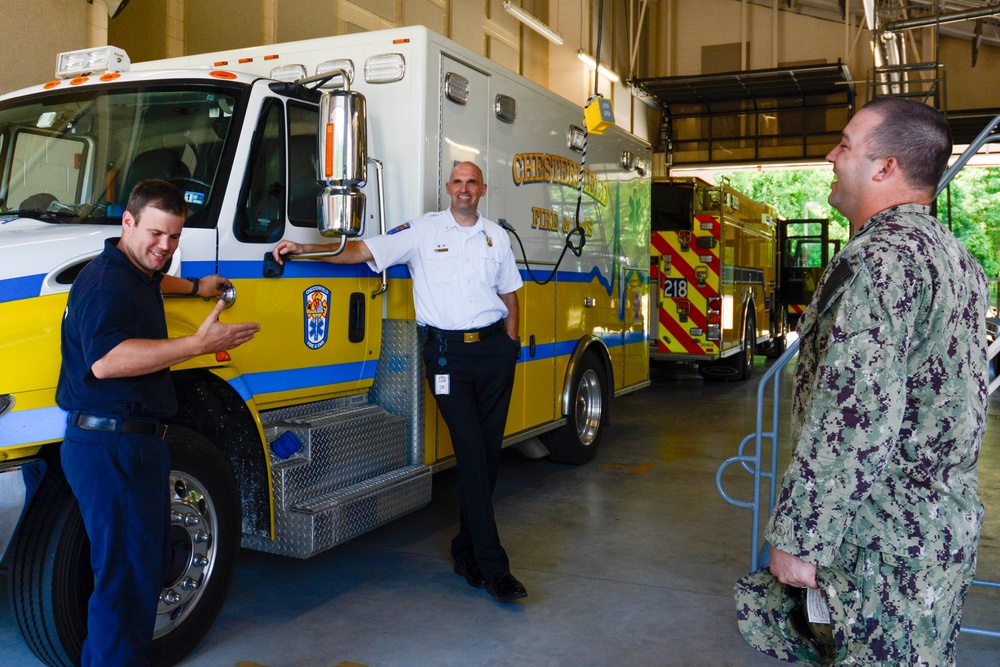 Sailors Visit Chesterfield Fire Station for Navy Week Richmond